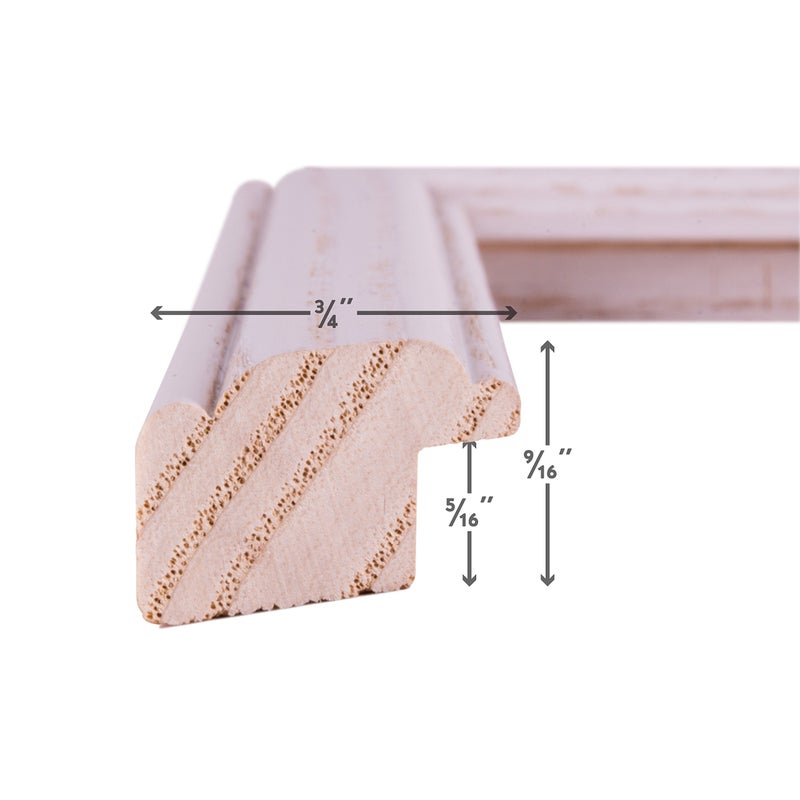 Craig Frames Wiltshire 236 Picture Frame, Displays a 6 x 9 Inch Print with The Mat or 8.5 x 11 Inch Without The Mat, White, Set of 4 - Image 3